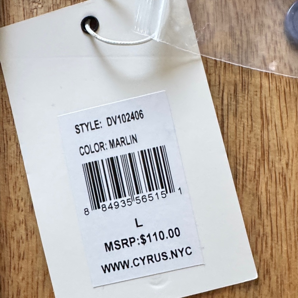Devotion by Cyrus Marlin Blue Button-Up sweater Midi Dress NWT LARGE - Picture 5 of 8